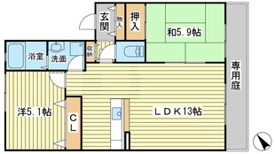 ディアス六百目 B棟の物件間取画像